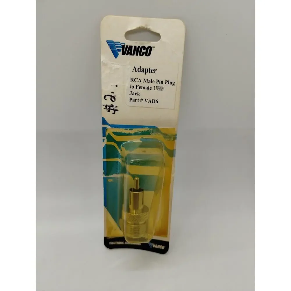 Vanco Adapter - VAD 6 - RCA Male Pin Plug to Female UHF Jack